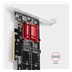 AXAGON PCEM2-ND, PCIe x8 řadič - 2x M.2 NVMe M-key slot, RAID, podpora desek bez bifurkace, vč. LP