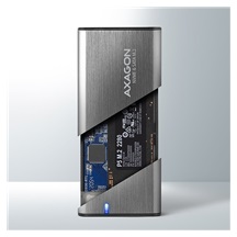 AXAGON EEM2-SB2, USB-C 3.2 Gen 2 - M.2 NVMe & SATA SSD kovový RAW box, bezšroubkový, černý
