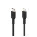 BELKIN kabel oplétaný USB-C - Lightning, 1m, černý