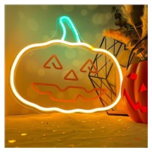 Dekorativní LED neon Dýně oranžovo zelená
