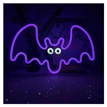 Dekorativní LED neon Netopýr fialový