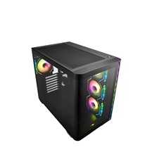 FSP M580-BA/Midi Tower/Transpar./Černá