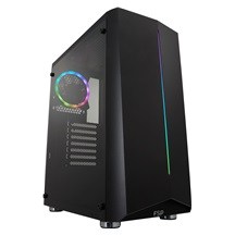 FSP CMT151/Midi Tower/Transpar./Černá