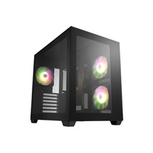 FSP CMT380B/Midi Tower/Transpar./Černá