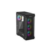 Počítačová skříň Genesis IRID 505 ARGB V2/Midi Tower/Transpar./Černá