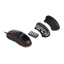 Genesis herní optická myš KRYPTON 750/RGB/8000 DPI/Herní/Optická/8 000 DPI/Drátová USB/Černá
