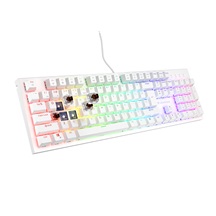 Genesis herní mechanická klávesnice THOR 303/RGB/Outemu Brown/Drátová USB/US layout/Bílá