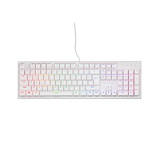 Genesis herní mechanická klávesnice THOR 303/RGB/Outemu Peach Silent/Drátová USB/US layout/Bílá