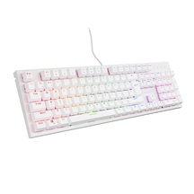 Genesis herní mechanická klávesnice THOR 303/RGB/Outemu Peach Silent/Drátová USB/US layout/Bílá