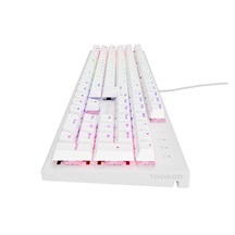 Genesis herní mechanická klávesnice THOR 303/RGB/Outemu Peach Silent/Drátová USB/US layout/Bílá