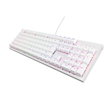 Genesis herní mechanická klávesnice THOR 303/RGB/Outemu Peach Silent/Drátová USB/US layout/Bílá
