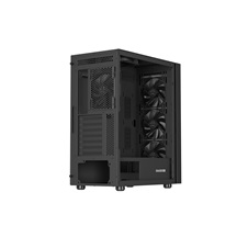 Počítačová skříň Genesis DIAXID 605F/Midi Tower/Transpar./Černá
