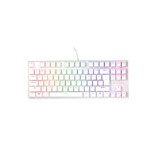 Genesis tichá herní klávesnice THOR 303/TKL/RGB/Outemu Peach Silent/Drátová USB/US layout/Bílá