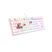 Genesis tichá herní klávesnice THOR 303/TKL/RGB/Outemu Peach Silent/Drátová USB/US layout/Bílá
