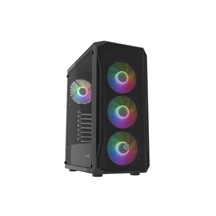 PC skříň Fury SHOBO/Midi Tower/Transpar./Černá