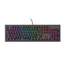 Genesis tichá herní klávesnice THOR 303/RGB/Outemu Peach Silent/Drátová USB/CZ-SK layout/Černá