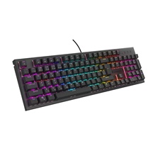 Genesis tichá herní klávesnice THOR 303/RGB/Outemu Peach Silent/Drátová USB/CZ-SK layout/Černá