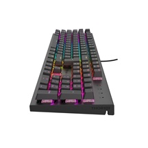 Genesis tichá herní klávesnice THOR 303/RGB/Outemu Peach Silent/Drátová USB/CZ-SK layout/Černá