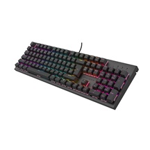Genesis tichá herní klávesnice THOR 303/RGB/Outemu Peach Silent/Drátová USB/CZ-SK layout/Černá