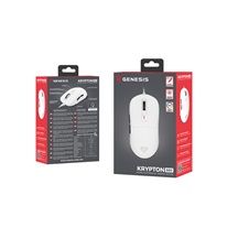 Genesis herní myš KRYPTON 660/Herní/Optická/12 000 DPI/Drátové USB-A/Bílá