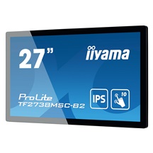 27" iiyama TF2738MSC-B2: IPS, FullHD, capacitive, 10P, 500cd/m2, DP, HDMI, DVI, 16/7, IP1X, černý