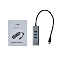 i-tec USB-C Metal HUB 3 Port + Gigabit Ethernet