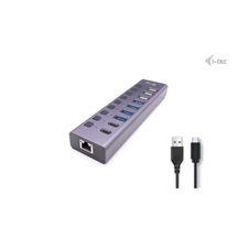 i-tec USB 3.0/USB-C Charging HUB 9port LAN + Power Adapter 60W