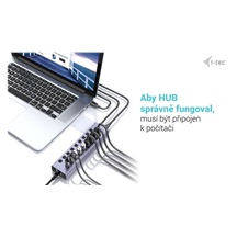 i-tec USB 3.0/USB-C Charging HUB 9port LAN + Power Adapter 60W