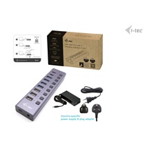 i-tec USB 3.0/USB-C Charging HUB 9port LAN + Power Adapter 60W