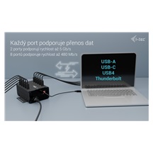 i-tec USB-C/USB-A Metal Charging + Data HUB, 15W/port, 10x USB-C, 180W