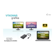 i-tec USB-C Dual 4K/60Hz (single 8K/30Hz) DP Video Adapter