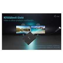 i-tec USB-A/USB-C Dual 4K DP Video Adapter
