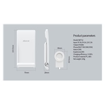 Nillkin PowerTrio 3v1 Bezdrátová Nabíječka pro Samsung Watch White