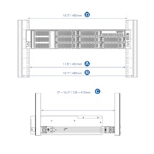 QNAP Rail Kit, support rack-post 126 ~ 415mm for 1U/2U/3U short-depth rackmount QNAP model