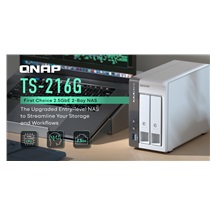 QNAP TS-216G (4core 2,0GHz + NPU, 4GB RAM, 2x SATA, 1x GbE, 1x 2,5GbE, 2x USB 2.0, 1x USB 3.2)