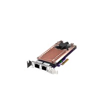 QNAP QM2 series, 2 x PCIe 2280 M.2 SSD slots, PCIe Gen3 x 4 , 2 x  Intel I225LM 2.5GbE NBASE-T port