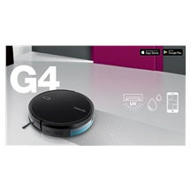 Salente G4, robotický vysavač, stírání vodou, UVC sterilizace, černý