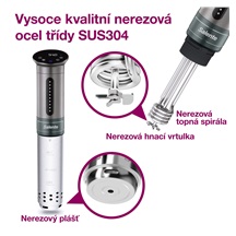 Salente SuChef, Sous Vide vařič, nerez