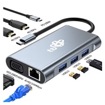 TB Touch USB C 8v1 - HDMI 2x, USB, VGA, RJ45, PD