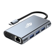 TB Touch USB C 8v1 - HDMI 2x, USB, VGA, RJ45, PD