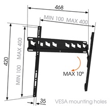 Vogel's MA 3010 nástěnný LCD držák, 32-65", náklon