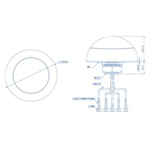 Teltonika LTE/GNSS combo QUAD střešní anténa, 3m