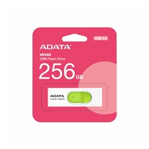 ADATA Flash Disk 256GB UV320, USB 3.2, bílo-zelená