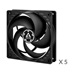 ARCTIC ventilátor P12 120mm, value pack (5ks), černá