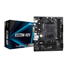 ASRock MB Sc AM4 A520M-HDV, AMD A520M, 2xDDR4, HDMI, DVI