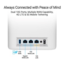 ASUS ZenWifi BT10 3-pack, WiFi7 Extendable Router, AiMesh, 2x WAN/LAN, 1x LAN, 1x 3.0