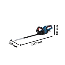Bosch GHE 18V-60 akumulátorové nůžky na živé ploty, čepel 60 cm, rychlost 1500 ot/min, nízká hmotnost