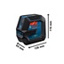 Bosch GLL 2-15 G čárový laser, pracovní dosah až 15 m, přesnost +/-0,3 mm/m, 4× baterie 1,5 V LR6 (AA)