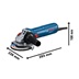 Bosch GWS 12-125 úhlová bruska, 1200 W, 11.000 ot/min, aretovatelný spínač, hrubovací kotouče