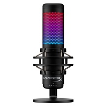 HyperX QuadCast S - USB Microphone (Black-Grey) - RGB Lighting (HMIQ1S-XX-RG/G) - Mikrofon